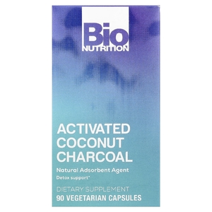 Bio Nutrition, активированный кокосовый уголь, 90 вегетарианских капсул (260 мг в 1 капсуле)