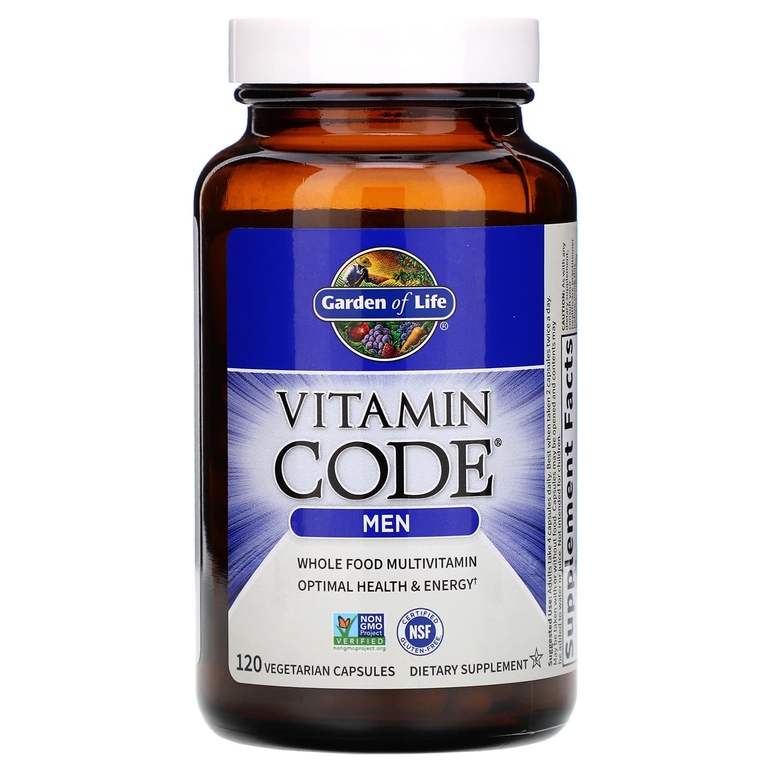 Garden of Life, Vitamin Code, мультивитамины из цельных продуктов для мужчин, 120 вегетарианских капсул