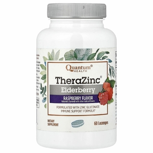 Quantum Health, TheraZinc®, бузина и малина, 60 пастилок