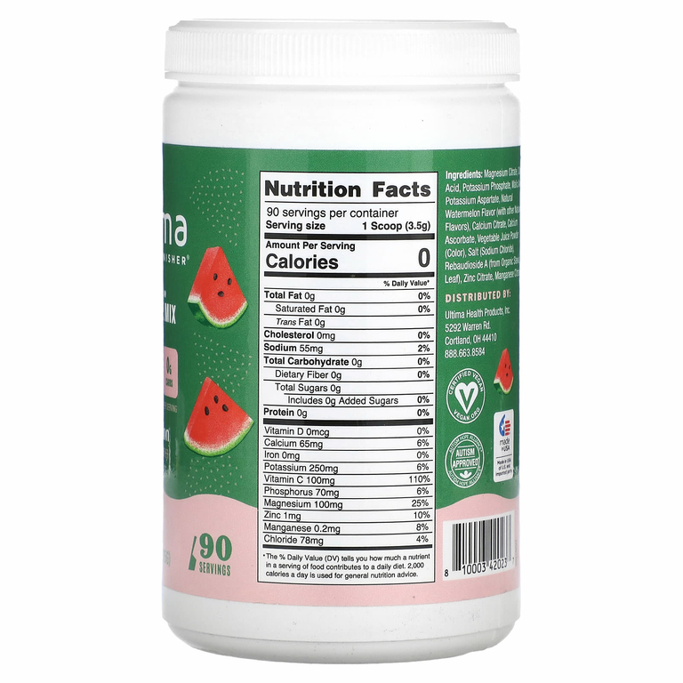 Ultima Replenisher, Смесь электролитов, арбуз, 315 г (11,1 унции)