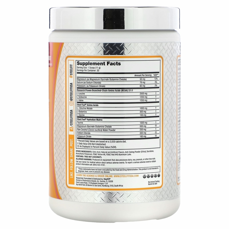 SteelFit, Steel Fuel, розовый грейпфрут, 330 г (11,64 унции) (Товар снят с продажи) 