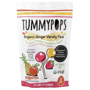 Tummydrops, Tummypops, органический ассорти имбиря, 21 ассорти