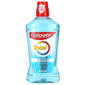Colgate, Total Gum Health, жидкость для полоскания рта против зубного налета, без спирта, чистая мята, 1 л (33,8 жидк. унц.) (Товар снят с продажи) 
