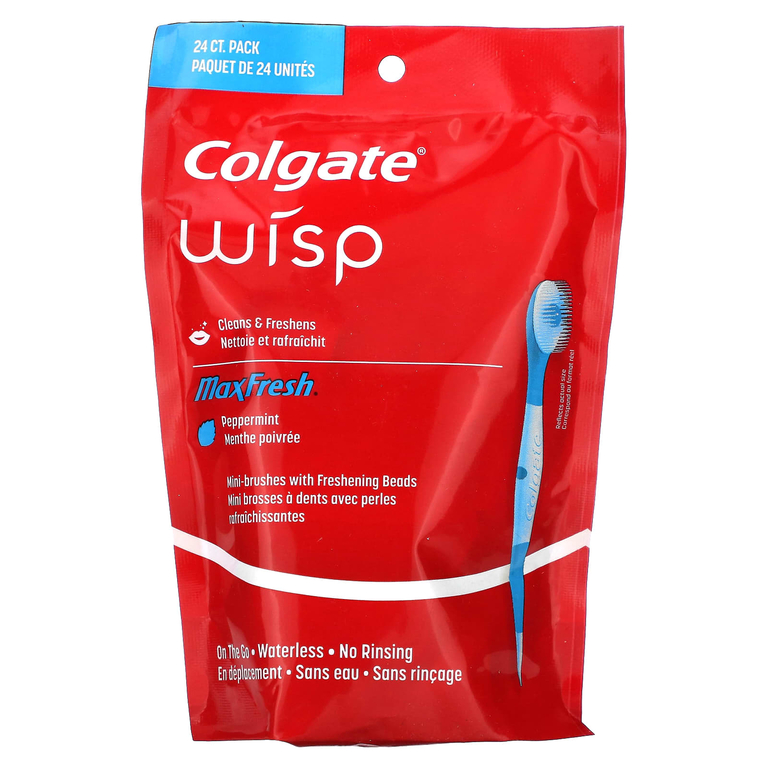 Colgate, Wisp, Max Fresh, перечная мята`` 24 пакетика (Товар снят с продажи) 