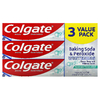 Colgate, Пищевая сода и пероксид, отбеливающая зубная паста с фтором, предотвращающая кариес, гель в полоску с мятой, 3 упаковки по 170 г (6 унций)