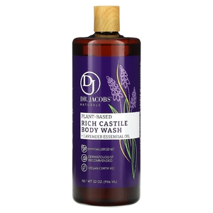 Dr. Jacobs Naturals, Кастильское гель-гель для душа на растительной основе с эфирным маслом лаванды, 946 мл (32 унции)