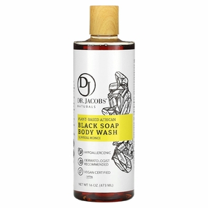 Dr. Jacobs Naturals, Африканское черное мыло для душа на растительной основе, Sensual Monoi, 473 мл (16 унций)