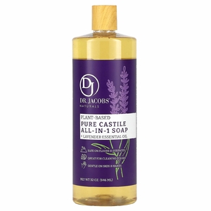 Dr. Jacobs Naturals, Чистое кастильское универсальное мыло на растительной основе с эфирным маслом лаванды, 946 мл (32 унции)