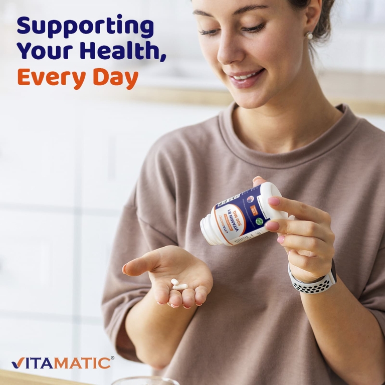 Vitamatic, витамин B1, 500 мг, 120 капсул