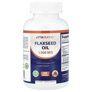 Vitamatic, Льняное масло, 1200 мг, 120 мягких таблеток