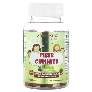 Vitamatic, Детские жевательные мармеладки, со вкусом ежевики, персика и клубники, 60 жевательных таблеток