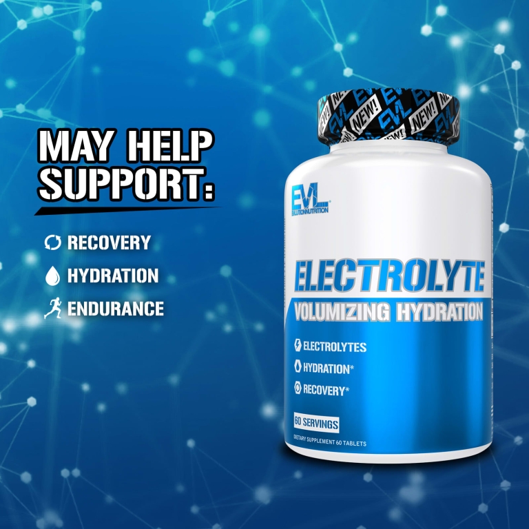 EVLution Nutrition, Электролит для увеличения объема и увлажнения, 60 таблеток
