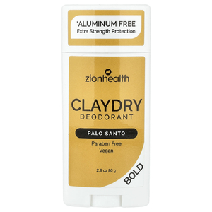 Zion Health, Claydry Deodorant, Bold, пало санто, 80 г (2,8 унции)