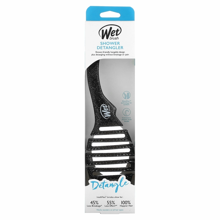 Wet Brush, щетка для расчесывания волос, черный, 1 шт.