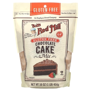 Bob's Red Mill, Смесь для шоколадного торта без глютена, 454 г (1 фунт)