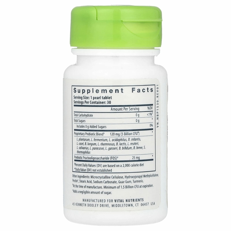 Hyperbiotics, Pro-15, пребиотик и пробиотик, 5 млрд КОЕ, 30 гранул замедленного высвобождения