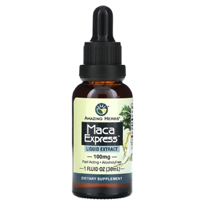 Amazing Herbs, Жидкий экстракт Maca Express, 100 мг, 30 мл (1 жидк. Унция)