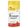 Sundance Vitamins, Полный комплекс витаминов группы B + витамин C, 100 капсул в веганской оболочке