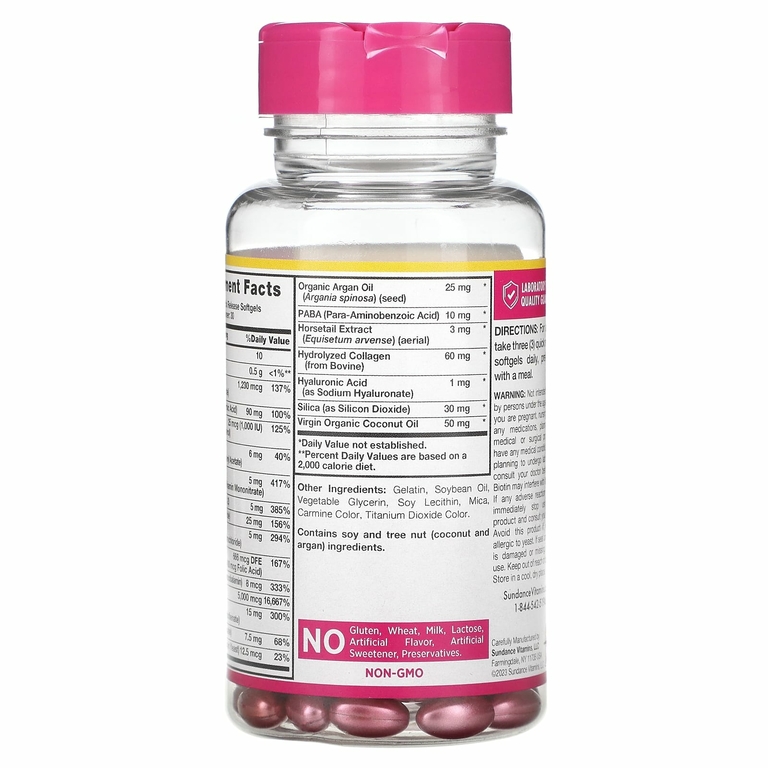 Sundance Vitamins, Витамины, средство для ухода за волосами, кожей и ногтями и биотином, 90 капсул быстрого действия