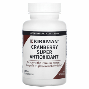 Kirkman Labs, Клюква, супер антиоксидант, 100 мг, 100 капсул