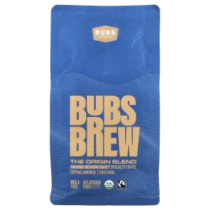 BUBS Naturals, Bubs Brew, смесь The Origin, молотая, средней обжарки, 340 г (12 унций) (Товар снят с продажи) 