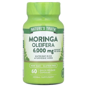 Nature's Truth, Moringa Oleifera, 6000 мг, 60 капсул с быстрым высвобождением (3000 мг на капсулу)