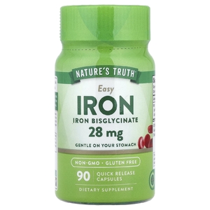 Nature's Truth, Easy Iron, 28 мг, 90 капсул быстрого высвобождения