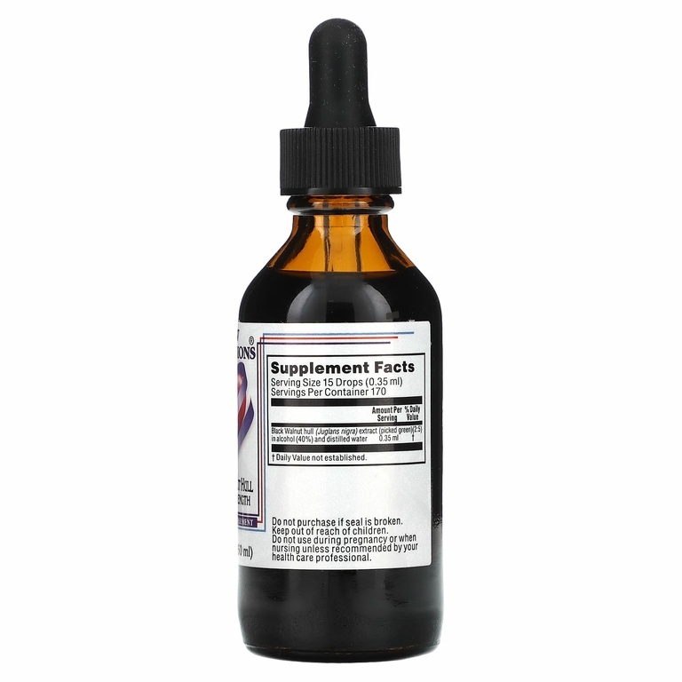 Kroeger Herb Co, Скорлупа черного ореха, повышенная сила действия, 60 мл (2 жидк. унц.)