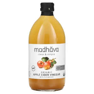Madhava, Органический яблочный уксус, 500 мл (16,9 жидк. унц.)