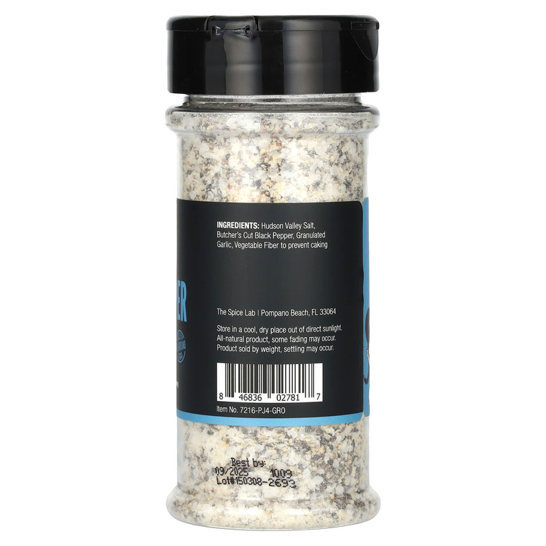 The Spice Lab, Соль, перец + чеснок, 175 г (6,2 унции)