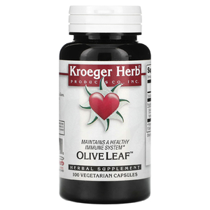 Kroeger Herb Co, Листья оливкового дерева, 100 вегетарианских капсул