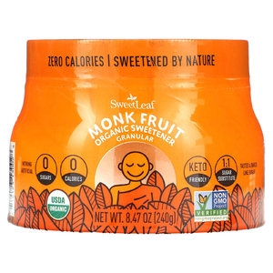 SweetLeaf Stevia, Монах, органический подсластитель, гранулированный, 240 г (8,47 унции)