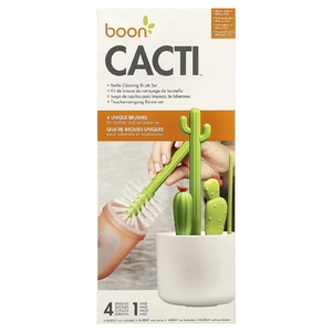 Boon, Cacti, набор щеток для чистки бутылочек, 4 щетки и 1 ваза (Товар снят с продажи) 