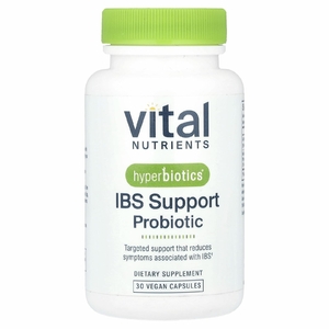 Vital Nutrients, Hyperbiotics®, пробиотик для поддержки СРК, 30 веганских капсул