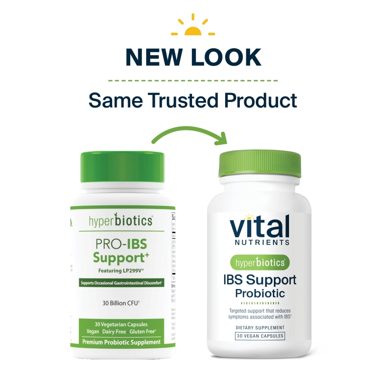 Vital Nutrients, Hyperbiotics®, пробиотик для поддержки СРК, 30 веганских капсул