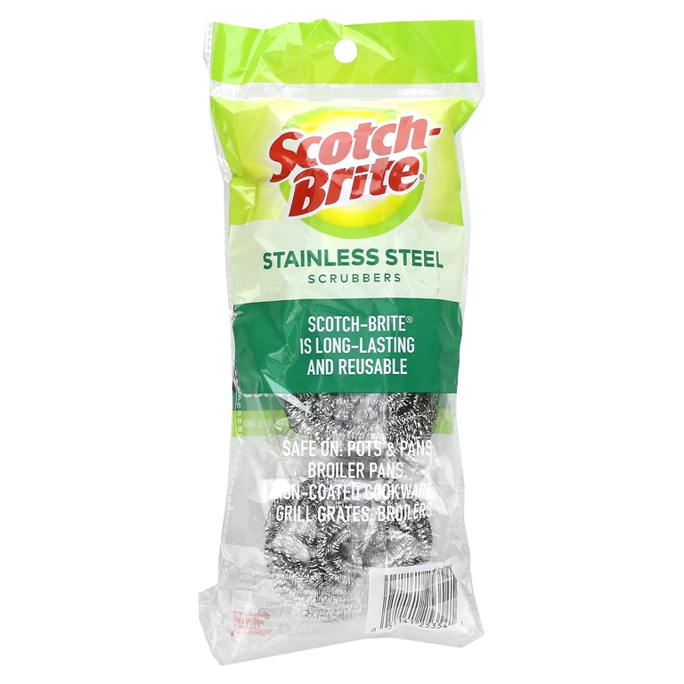 Scotch-Brite, Скрубберы из нержавеющей стали, 3 скруббера
