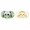 RaZbaby, Keep-It-Kleen, соска-пустышка, для 0–36 мес, Sloth & Panda, 2 шт.
