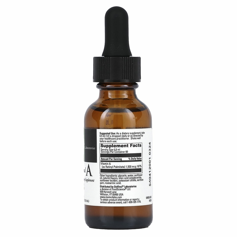 DaVinci Laboratories, Liposomal A, 30 мл (1 жидк. унц.)