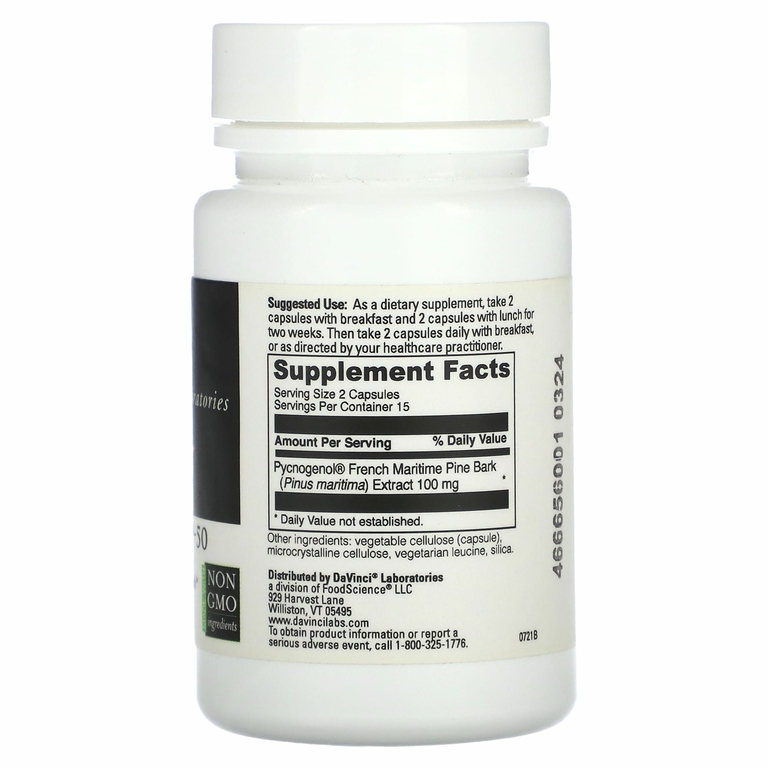 DaVinci Laboratories, Пикногенол-50, 50 мг, 30 капсул