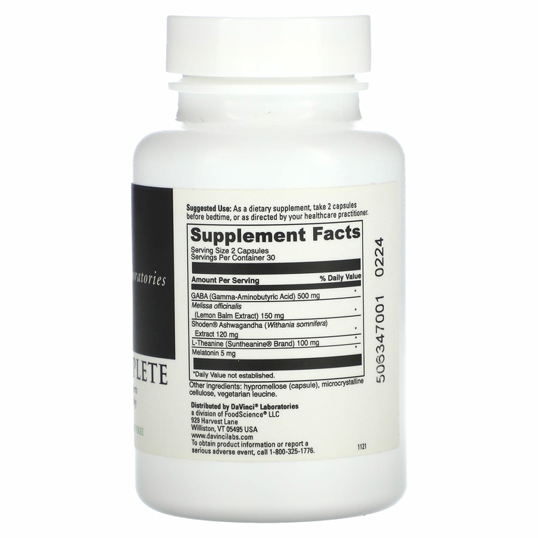 DaVinci Laboratories, Sleep Complete, 60 капсул