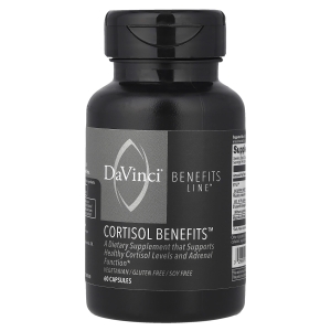 DaVinci Laboratories, Benefits Line, преимущества кортизола, 60 капсул