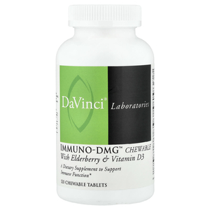 DaVinci Laboratories, Immuno-DMG, жевательные таблетки с бузиной и витамином D3, 120 жевательных таблеток