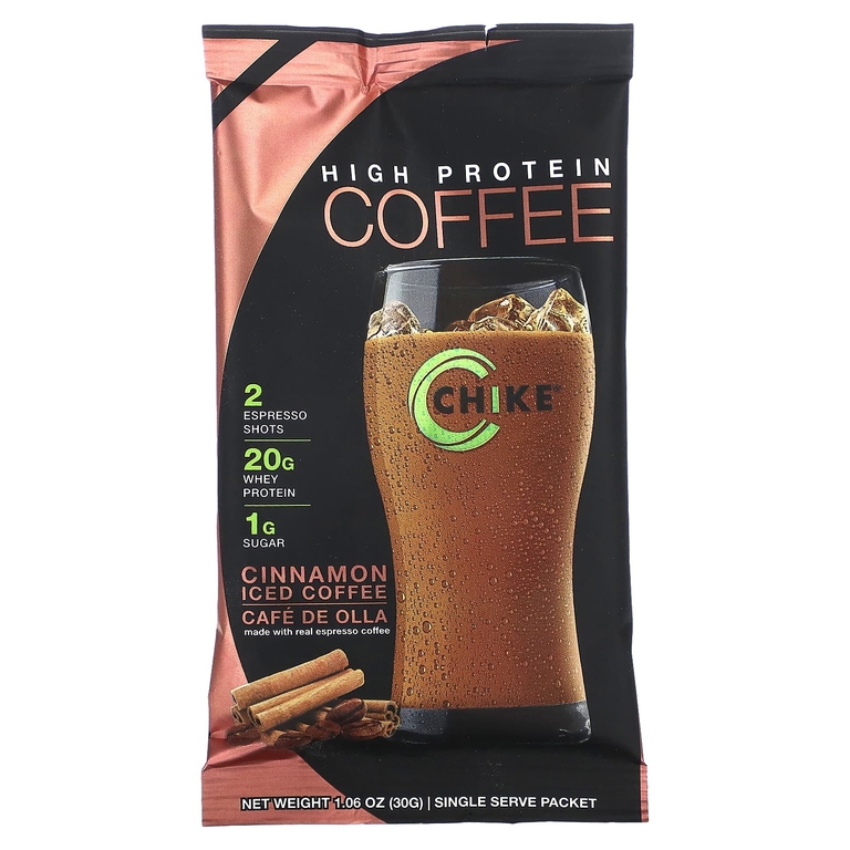 Chike Nutrition, Кофе со льдом с высоким содержанием протеина, корица, 12 пакетиков по 30 г (1,06 унции)