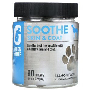 Green Gruff, Soothe Skin & Coat, лосось, 90 жевательных таблеток, 180 г (6,35 унции) (Товар снят с продажи) 