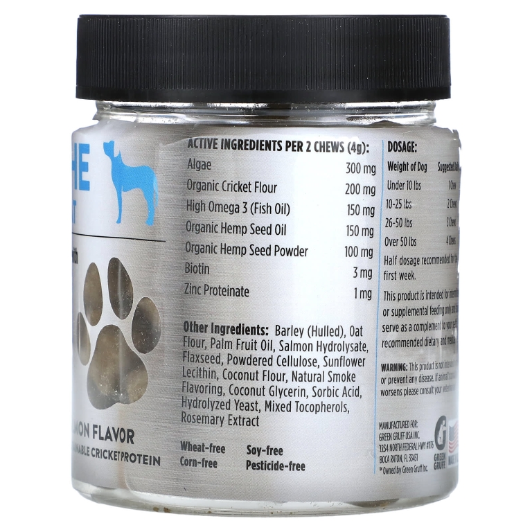 Green Gruff, Soothe Skin & Coat, лосось, 90 жевательных таблеток, 180 г (6,35 унции) (Товар снят с продажи) 