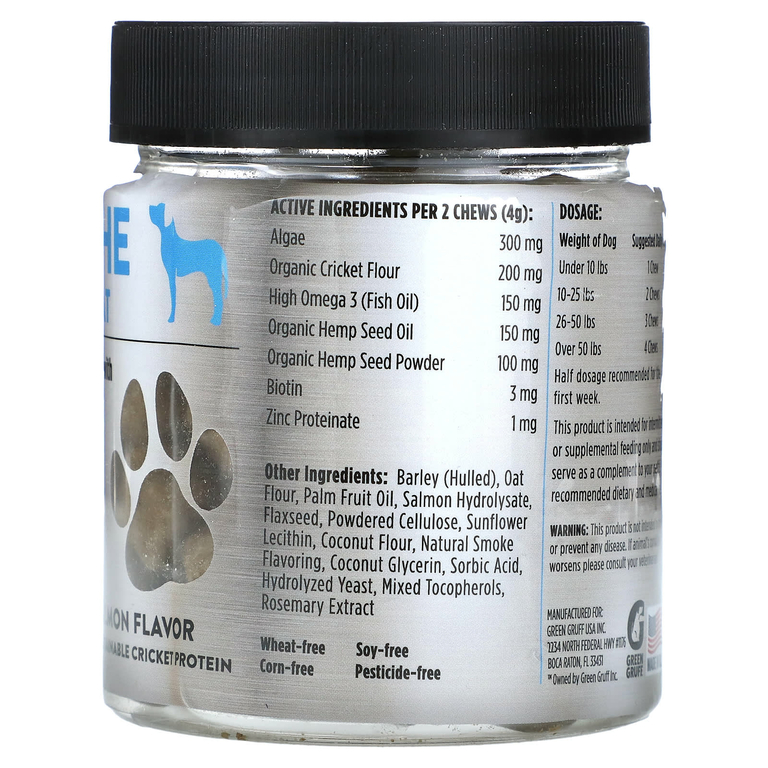 Green Gruff, Soothe Skin & Coat, лосось, 90 жевательных таблеток, 180 г (6,35 унции) (Товар снят с продажи) 