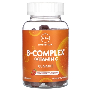 MRM Nutrition, B-Complex с витамином C, жевательные мармеладки, клубника, 60 жевательных таблеток (Товар снят с продажи) 