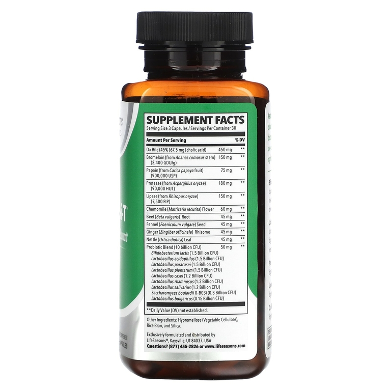 LifeSeasons, Keto Digestivi-T, 90 капсул (Товар снят с продажи) 