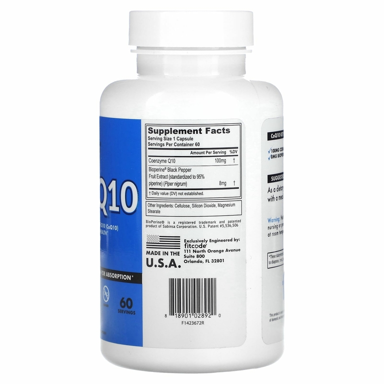 fitcode, Коэнзим Q10, 100 мг, 60 шт.