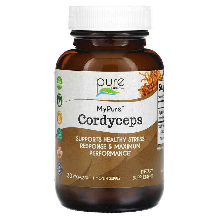 Pure Essence, MyPure, кордицепс, 30 растительных капсул